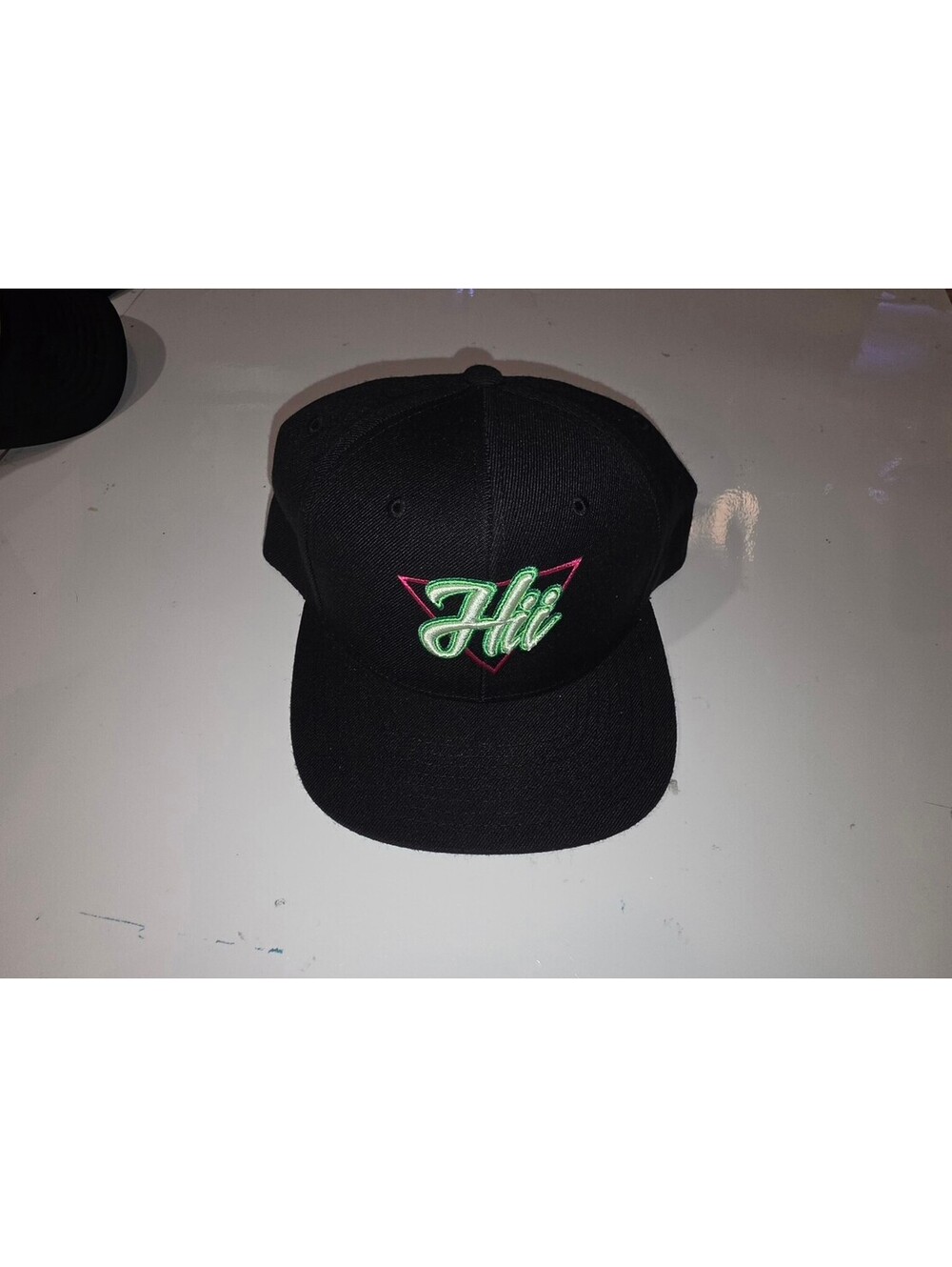 Hii Black Embroidered Snapback Hat